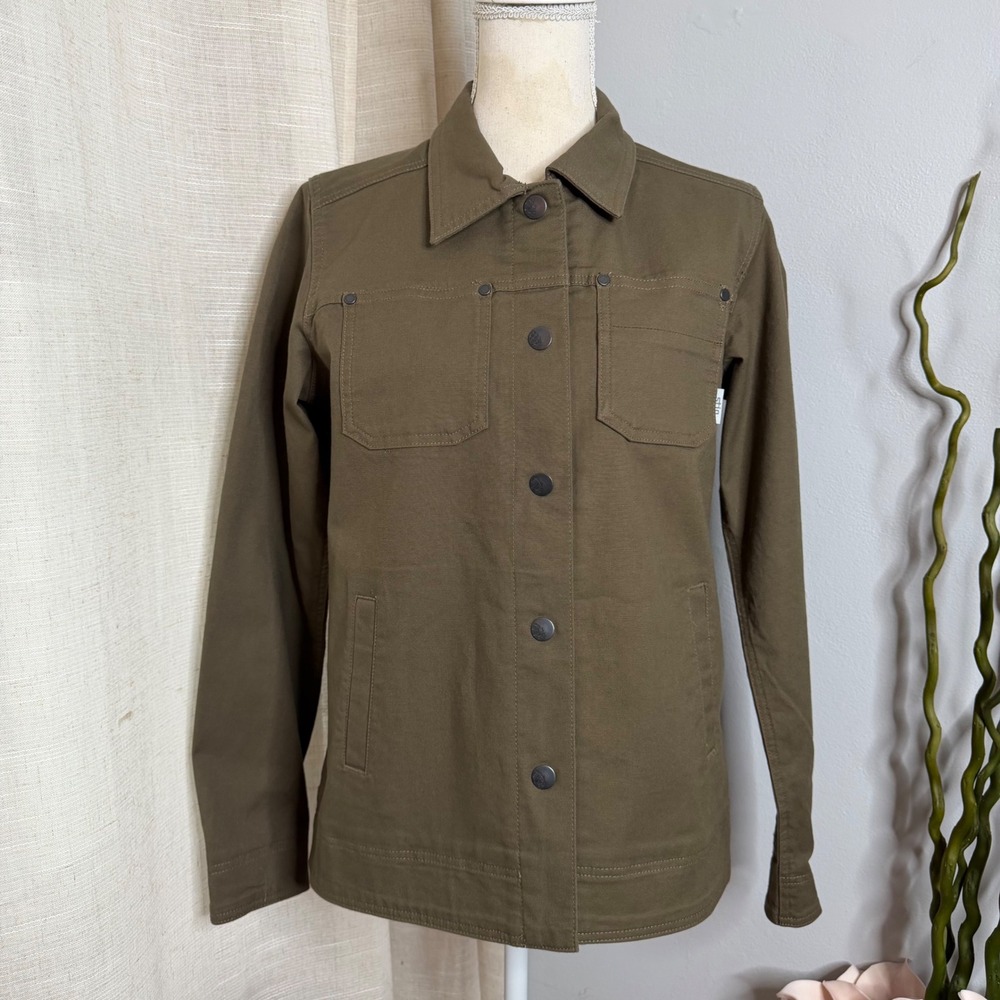 NWT Stio Ralston‎ Canvas Jacket Stretch Utility Sea Turtle Green Women's Medium